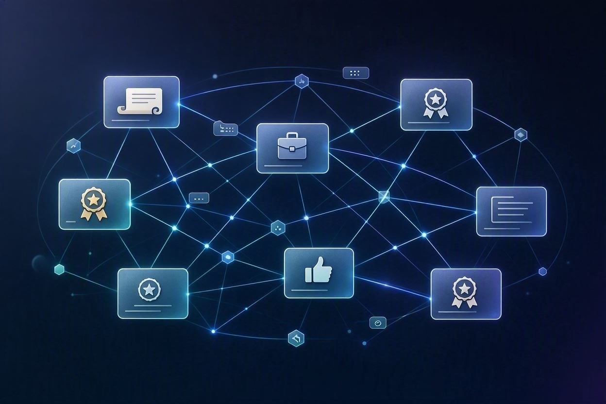 Trust proven through a network of verified credentials